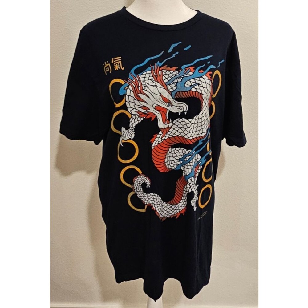 Mens Dragon Great Protector No. 8 Epic Hero Latest Obsession Blue T-Shirt-Size L
